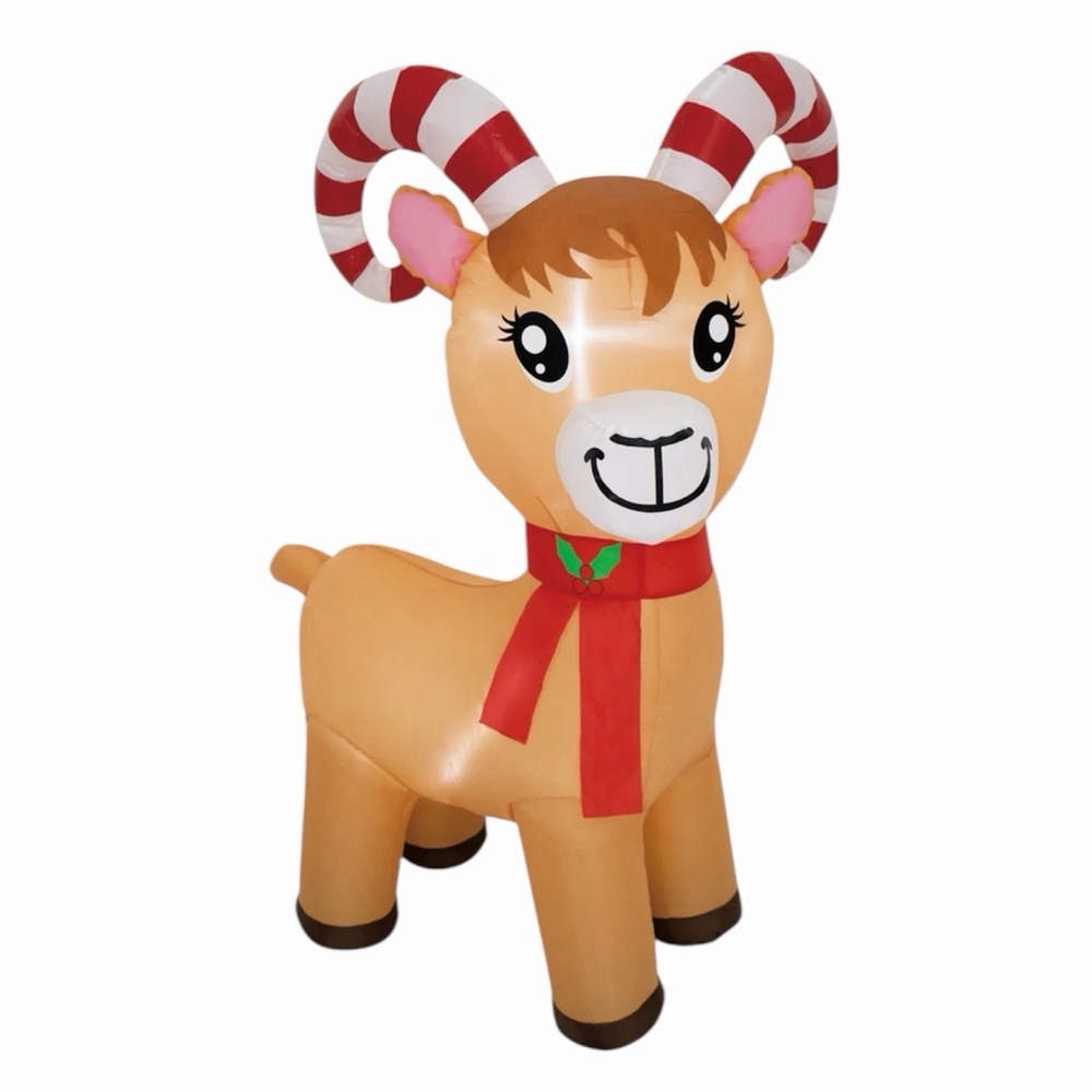Bighorn Sheep Airblown Inflatable Yard Decor Christmas LED Lights 4 Ft Tall NEW